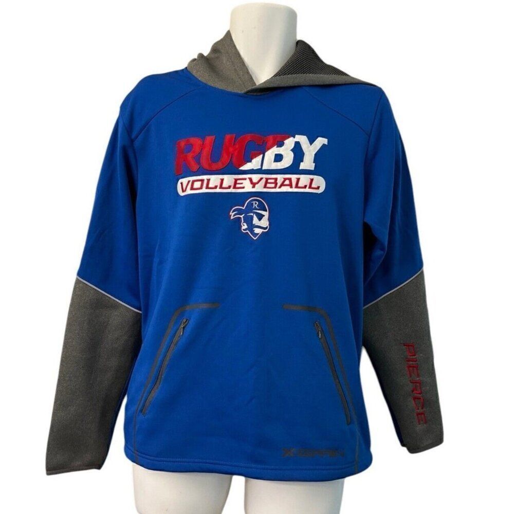 Large Hooded Sweatshirt Rugby Volleyball Pirates Embroidered PIERCE Fleece Lined